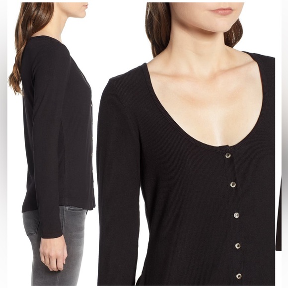 Socialite Button Front Top - Picture 3 of 8